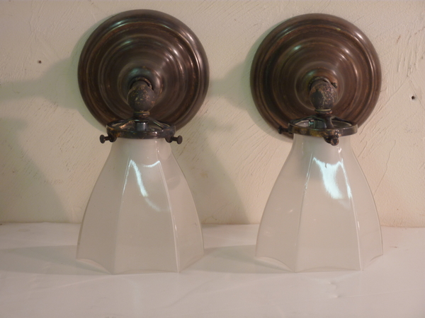 Deco Glass Shade Sconces