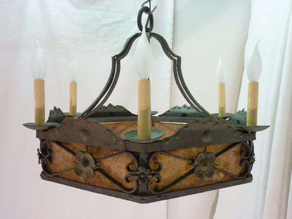 Arts and Crafts Iron and Micah Chandelier
