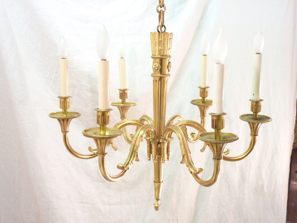 French Gilt Bronze Chandelier