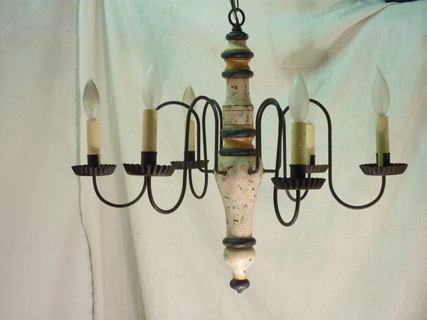 American Wood and Iron Chandelier