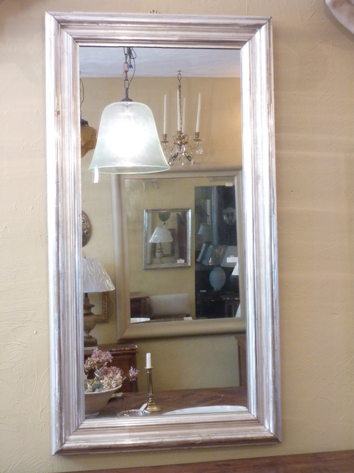 Large Rectangular Silverleaf Mirror