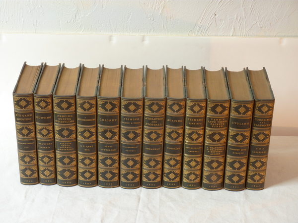 19th Century Leather Bound Books on Sports