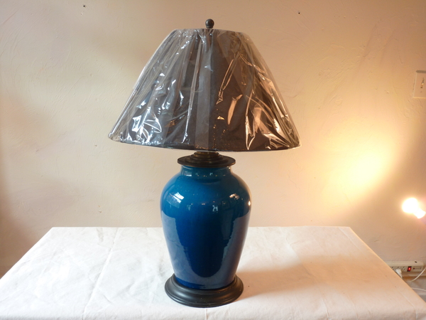 Blue Green Porcelain Lamp