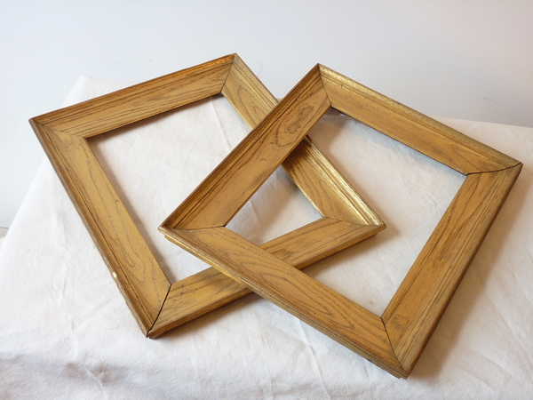 Pair Small Golden Chestnut Frames