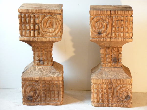 Pair Brutalist Stands