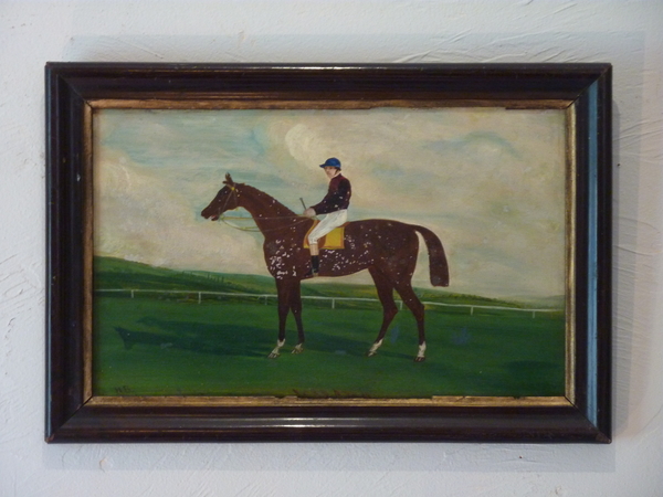 Folk Art Painting of Jockey
