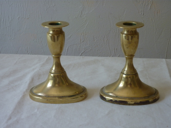 19th Century Brass Candlesticks