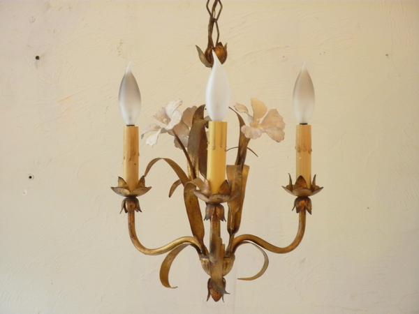 Small Italian Tole Chandelier