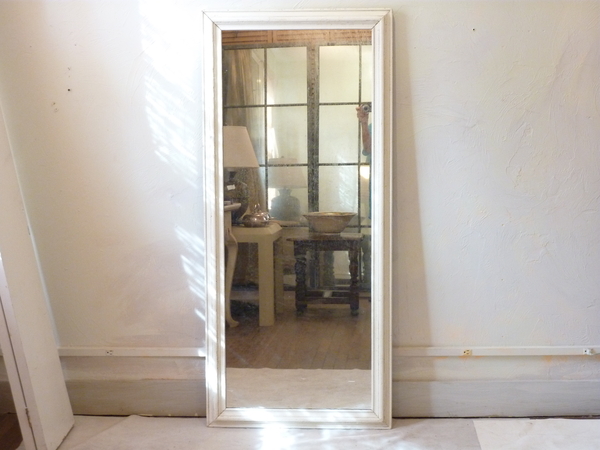 Crackle Glaze Whitewashed Mirror