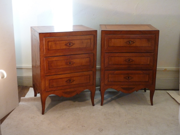 Pair Italian 19th Century Comodini