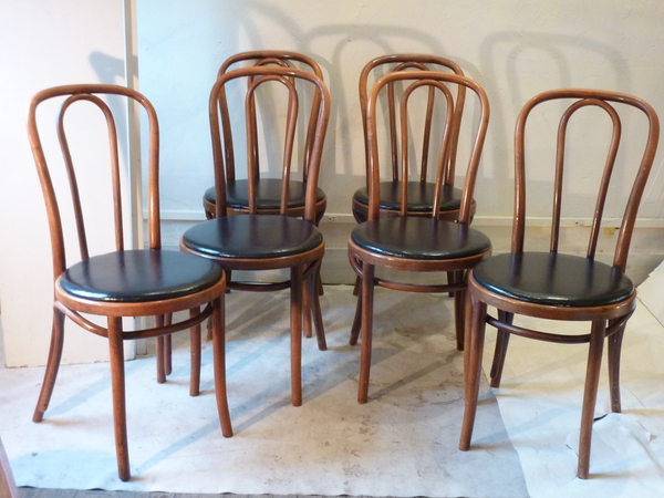 Set of Six Thonet Side Chairs