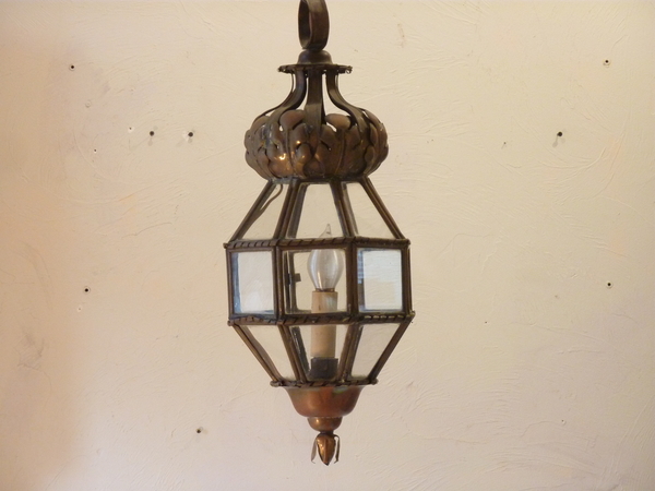 Italian Brass and Copper Lantern