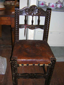 fireside chair leather covered