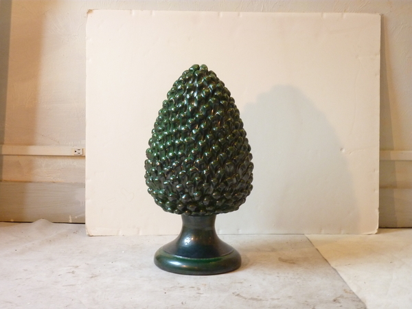 Large Tuscan Ceramic Pine Cone