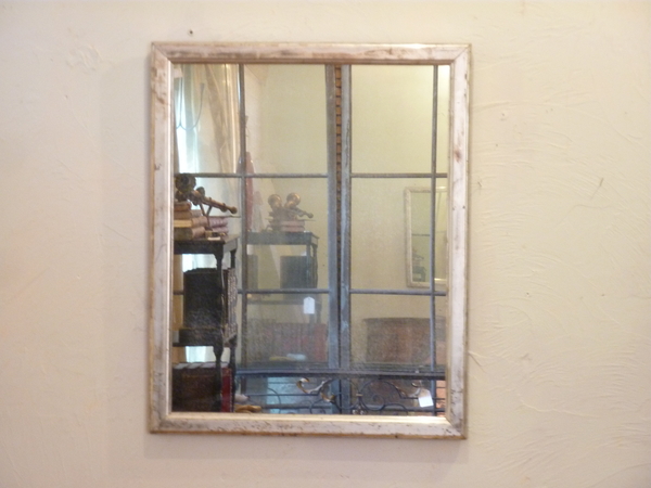 Minimal Silverleafed Framed Mirror