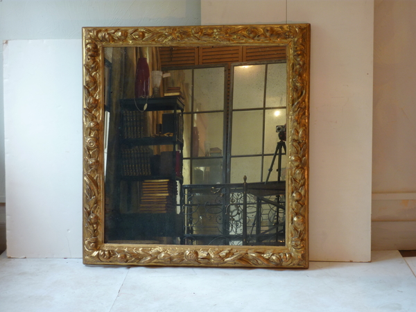18th Century Italian Carved Fruit Giltwood Mirror