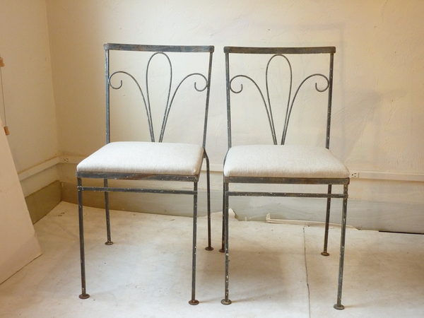 Pair Steel Garden Chairs