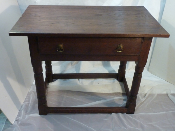 19th Century Continental Oak Side Table