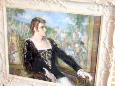 Oil painting by listed illustrator Edmund Ward