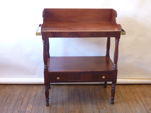19th Century English Flame Mahogany Washstand