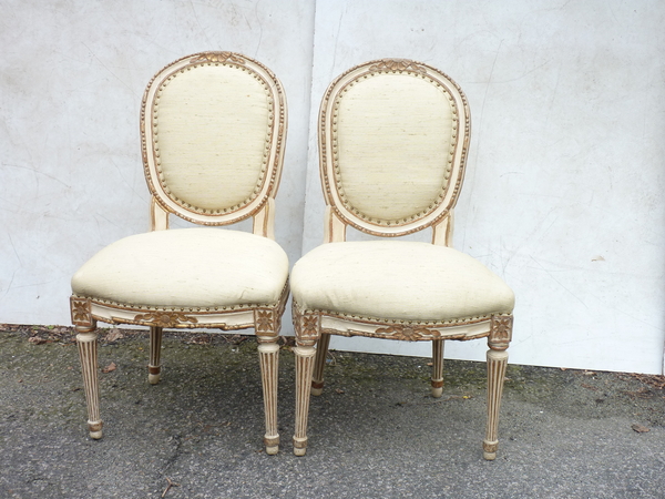 Pair Louis XVI Side Chairs