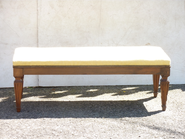 Louis XVI Walnut Bench