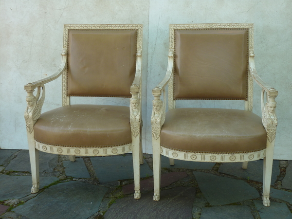 Egyptian Revival Fauteuils
