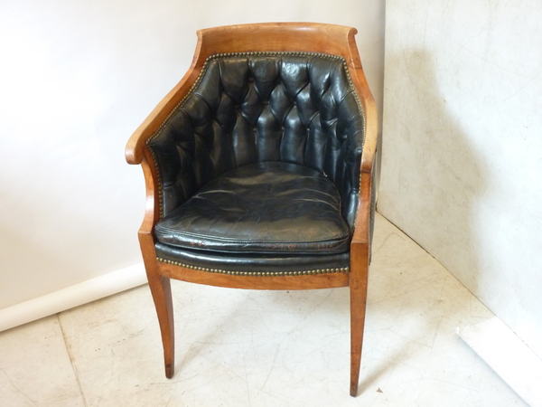 19th Century Walnut Club Chair