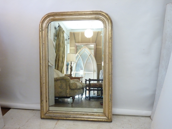Silver Gilt Louis Philippe Curve Top Mirror