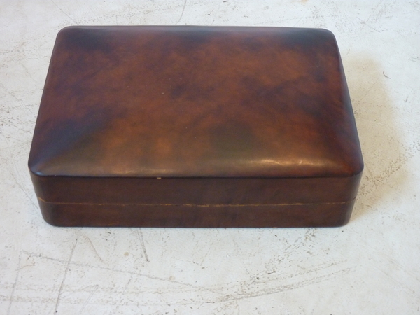 Italian Florentine Leather Jewelry Box