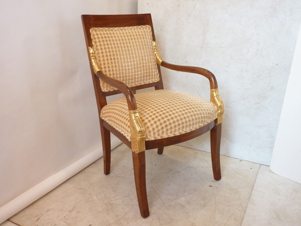 Empire Style Mahogany Side Chair