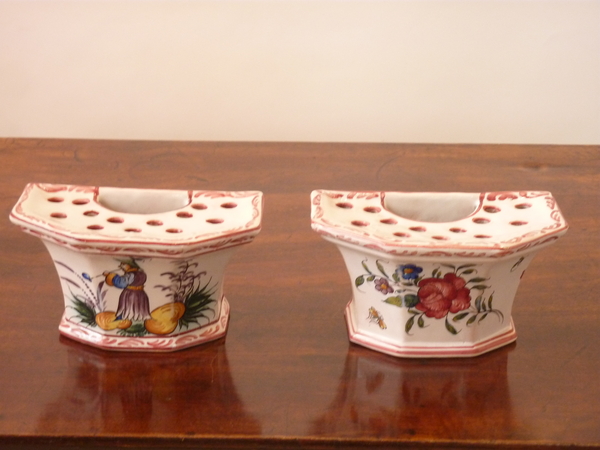 French Faience Bough Pots