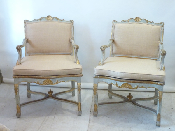 Pair French 18th Century Fauteuils