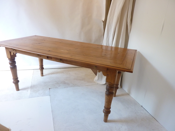 Antique Scandinavian Pine Dining Table