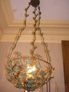 Italian circa 1900 iron light fixture