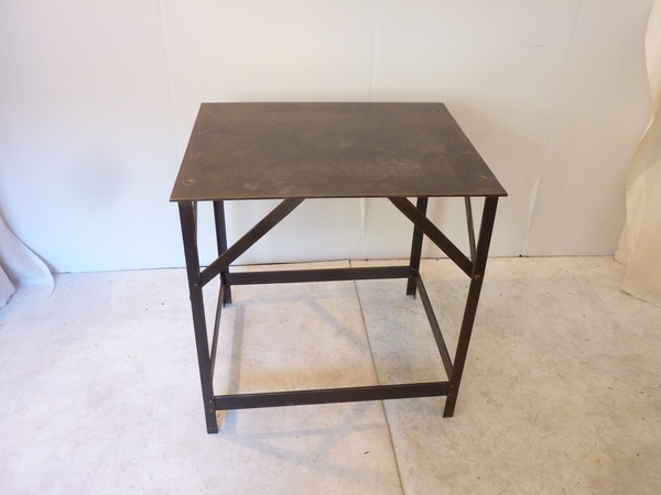 Antique Steel Industrial Table