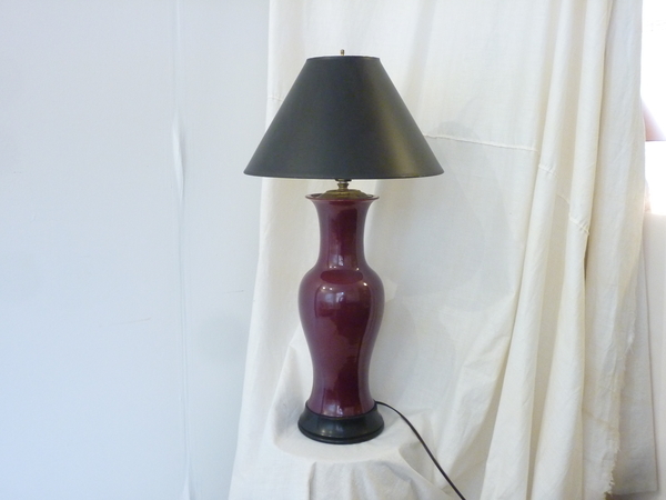 Japanese Baluster Form Oxblood Lamp