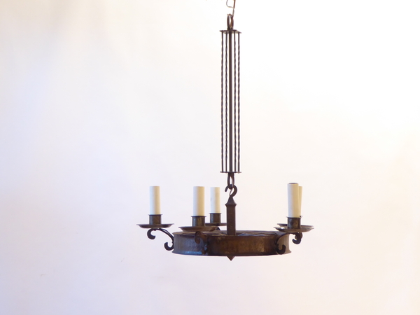 Iron Arts and Crafts Chandelier