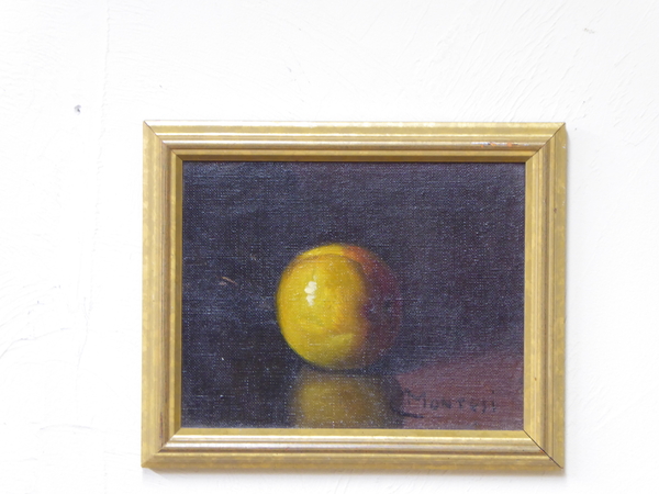 Antique Oil on Board of Peach