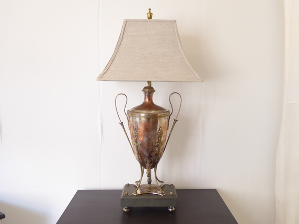 Sheffield Silver Hot Water Urn Lamp