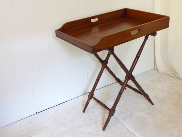 19th Century Mahogany Butlers Tray on Stand