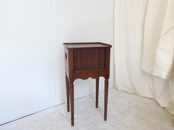 19th Century French Tambour Nightstand