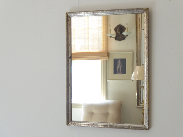 Antique Minimalist Silverleaf Mirror