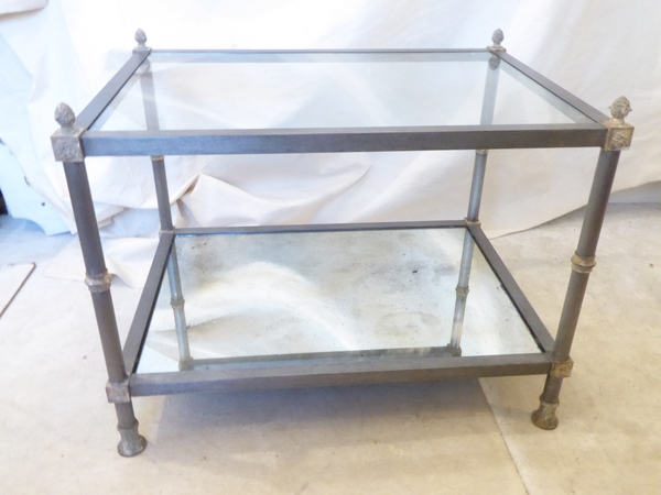 Directoire style Iron and Glass Coffee Table