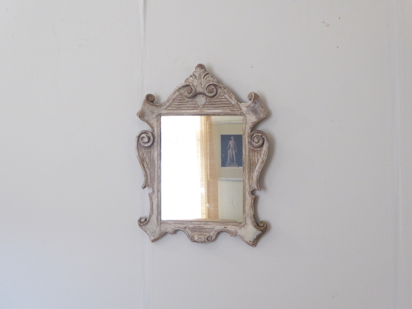 Italian 19th C Carved Plaque Mirror