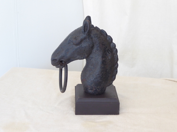 19th Century Iron Horse Post Head