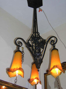 Art Nouveau French Iron chandelier