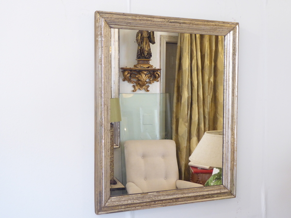 19th Century Fortuny Pattern Silverleaf Mirror