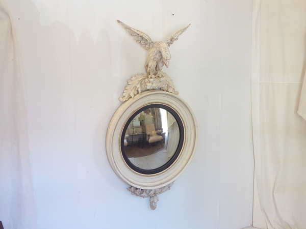 19th Century English Regency Convex Eagle Mirror