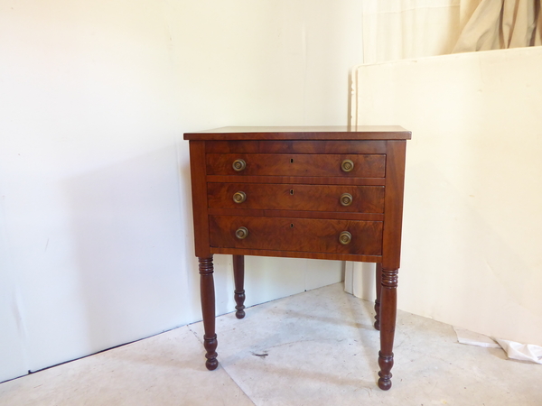 19th Century Three Drawer End Table